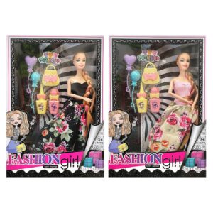 Κούκλα 29cm Fashion Μακρυά Κοτσίδα, Αξεσουάρ 22x32x5cm