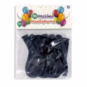 ΜΠΑΛΟΝΙΑ ΜΟΝΟΧΡΩΜΑ 10τεμ. 30cm BLACK
